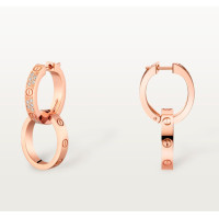 Cartier LOVE earrings, rose gold, diamonds