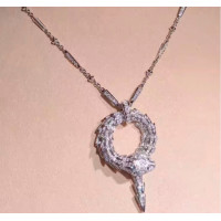 Bulgari Serpenti necklace, white gold, diamonds