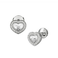 Chopard Happy Diamonds Icons earrings, white gold, diamonds