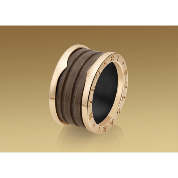 Ring Bulgari B.Zero1, pink gold, brown marble Ring Bulgari B.Zero1, pink gold, brown marble