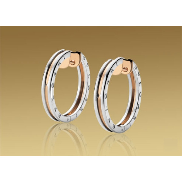 Earrings Bulgari B.Zero1, pink gold, steel Earrings Bulgari B.Zero1, pink gold, steel