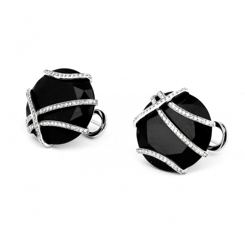 Giorgio Visconti set, white gold, diamonds, onyx Giorgio Visconti set, white gold, diamonds, onyx
