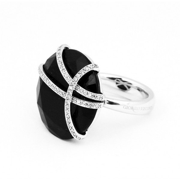 Giorgio Visconti set, white gold, diamonds, onyx Giorgio Visconti set, white gold, diamonds, onyx