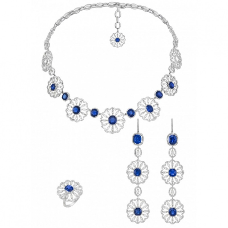 set Chopard Red Carpet Collection white gold, sapphires, diamonds (939292-1001) set Chopard Red Carpet Collection white gold, sapphires, diamonds (939292-1001)