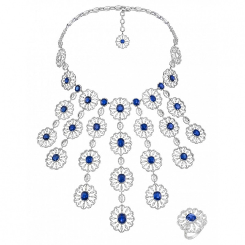 set Chopard Red Carpet Collection white gold, sapphires, diamonds (939292-1001) set Chopard Red Carpet Collection white gold, sapphires, diamonds (939292-1001)