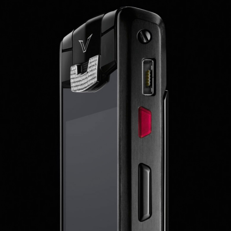 Vertu Signature Touch Pure Jet Alligator Diamonds Vertu Signature Touch Pure Jet Alligator Diamonds