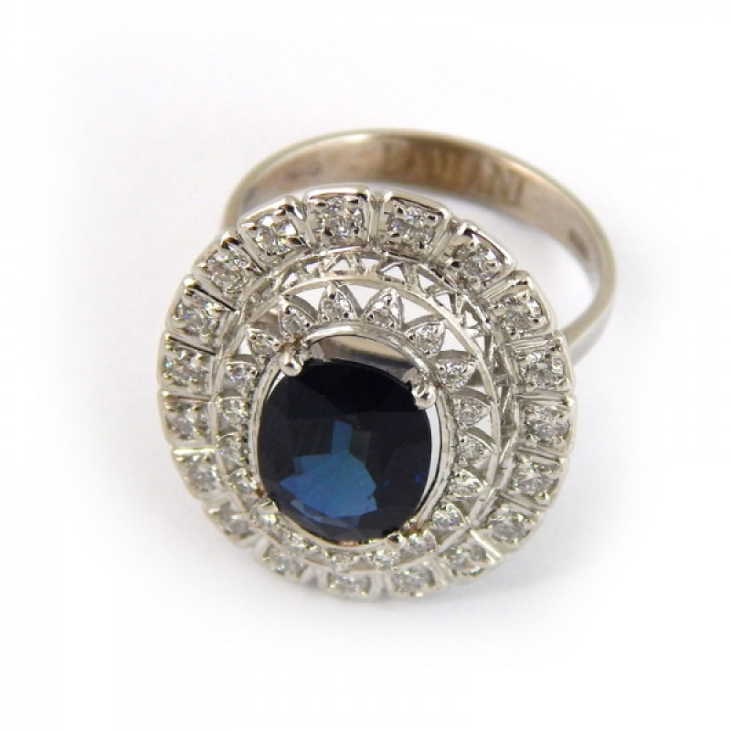 Damiani set, white gold, diamonds, sapphires Damiani set, white gold, diamonds, sapphires
