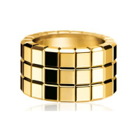 Pierścionek Chopard Ice Cube z 3 rzędami, 18-karatowe żółte złoto Pierścionek Chopard Ice Cube z 3 rzędami, 18-karatowe żółte złoto