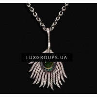 Pendant Carrera y Carrera Peacock 18K White Gold Maxi Carnaval Necklace with Iolite Sapphires Tsavorite Garnets and Diamonds Pendant Carrera y Carrera Peacock 18K White Gold Maxi Carnaval Necklace with Iolite Sapphires Tsavorite Garnets and Diamonds