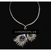 Necklace Carrera y Carrera Peacock 18K White Gold Rio Necklace with Tourmaline Iolite Blue Sapphires Tsavorite Garnets and Diamonds Necklace Carrera y Carrera Peacock 18K White Gold Rio Necklace with Tourmaline Iolite Blue Sapphires Tsavorite Garnets and Diamonds