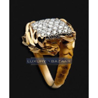Carrera y Carrera Circulos De Fuego 18K Yellow and White Gold Ring with Diamonds