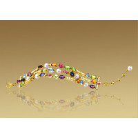 Bracelet Bulgari Allegra,yellow gold, diamonds, colorful stones Bracelet Bulgari Allegra,yellow gold, diamonds, colorful stones