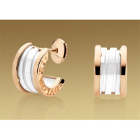 Earrings Bulgari B.Zero1, pink gold, white ceramic Earrings Bulgari B.Zero1, pink gold, white ceramic