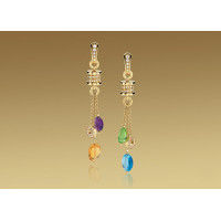 Earrings Bulgari B.Zero1, yellow gold, gems