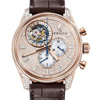 Diamenty Zenith El Primero Tourbillon z różowego złota Diamenty Zenith El Primero Tourbillon z różowego złota