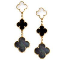 Van Cleef & Arpels earrings, yellow gold, mother of pearl Van Cleef & Arpels earrings, yellow gold, mother of pearl
