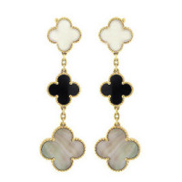 Van Cleef & Arpels earrings, yellow gold, mother of pearl Van Cleef & Arpels earrings, yellow gold, mother of pearl