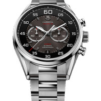 Tag Heuer Caliber 36 Chronograf Flyback 43mm 2013 Czarno-szara tarcza, stalowa bransoleta Tag Heuer Caliber 36 Chronograf Flyback 43mm 2013 Czarno-szara tarcza, stalowa bransoleta