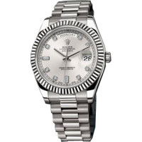 Rolex DAY-DATE II 41mm White Gold Silver Diamonds Rolex DAY-DATE II 41mm White Gold Silver Diamonds