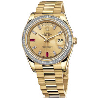 Rolex Day-Date II President Yellow Gold - Diamond Baguette Bezel Rolex Day-Date II President Yellow Gold - Diamond Baguette Bezel