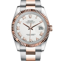 Rolex Datejust 36mm - Steel and Gold Pink Gold - Fluted Bezel - Oyster Rolex Datejust 36mm - Steel and Gold Pink Gold - Fluted Bezel - Oyster