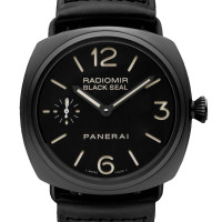 Officine Panerai Radomir Historyczna czarna pieczęć (ceramika / czarny / skóra) Officine Panerai Radomir Historyczna czarna pieczęć (ceramika / czarny / skóra)