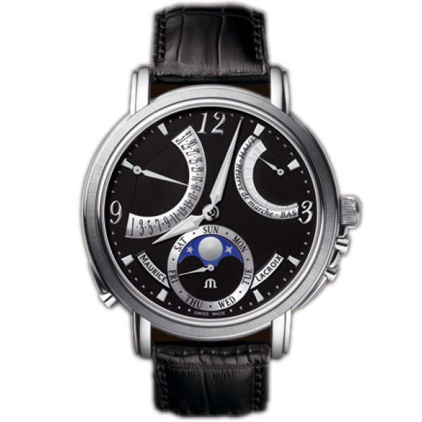 Maurice Lacroix Lune Retrograde (SS/Black) Maurice Lacroix Lune Retrograde (SS/Black)