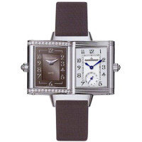 Jaeger LeCoultre Reverso Duetto Classique (Steel / Gray / Diamonds / Strap) Jaeger LeCoultre Reverso Duetto Classique (Steel / Gray / Diamonds / Strap)