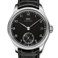 IWC Portuguese Hand-Wound Eight Days Steel Black 2013 IWC Portuguese Hand-Wound Eight Days Steel Black 2013