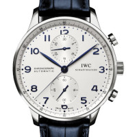 IWC Portuguese Chrono-Automatic (SS/White/Blue Leather) IWC Portuguese Chrono-Automatic (SS/White/Blue Leather)