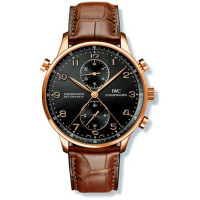 IWC Portugiese Chrono-Rattrapante (RG / Black / Brown) IWC Portugiese Chrono-Rattrapante (RG / Black / Brown)