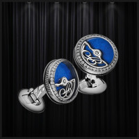 Breguet cufflinks, white gold, diamonds, lapis lazuli Breguet cufflinks, white gold, diamonds, lapis lazuli