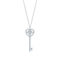 Tiffany & Co Key Pendant 750 white gold, diamonds Tiffany & Co Key Pendant 750 white gold, diamonds