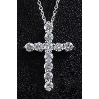 Tiffany cross, white gold, 1.1ct diamonds Tiffany cross, white gold, 1.1ct diamonds