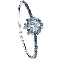 Bracelet Damiani Anima, white gold, diamonds, sapphires, aquamarines (20047055) Bracelet Damiani Anima, white gold, diamonds, sapphires, aquamarines (20047055)