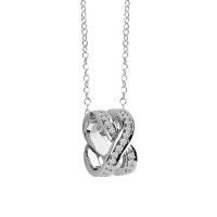 Pendant Damiani Baci, white gold, diamonds (20049150) Pendant Damiani Baci, white gold, diamonds (20049150)