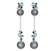 Earrings Damiani Bubbles white gold, pearl, diamonds, sapphires, topaz(20055234) Earrings Damiani Bubbles white gold, pearl, diamonds, sapphires, topaz(20055234)