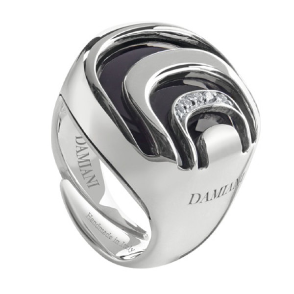 Ring Damiani Damianissima.925 silver, diamonds, onyx (20041999) Ring Damiani Damianissima.925 silver, diamonds, onyx (20041999)