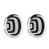 Earrings Damiani Damianissima.925 silver, diamonds, onyx (20045649) Earrings Damiani Damianissima.925 silver, diamonds, onyx (20045649)