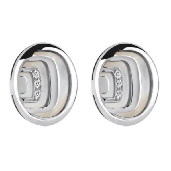 Earrings Damiani Damianissima.925 silver, diamonds, nacre (20045642) Earrings Damiani Damianissima.925 silver, diamonds, nacre (20045642)