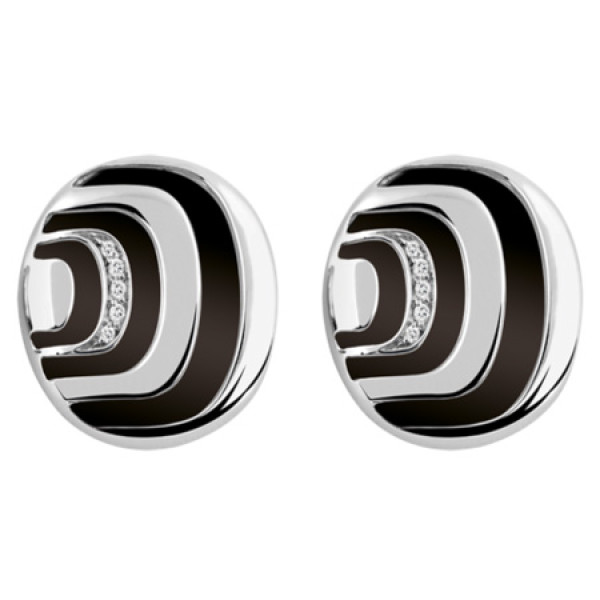 Earrings Damiani Damianissima.925 silver, diamonds, onyx (20046259) Earrings Damiani Damianissima.925 silver, diamonds, onyx (20046259)