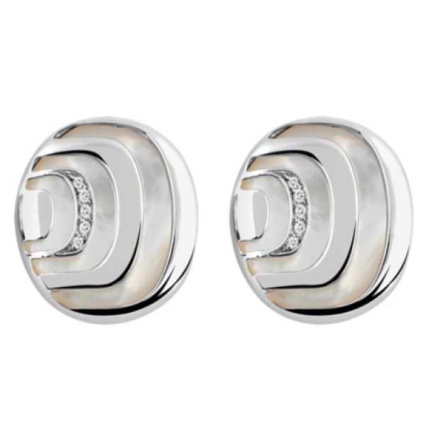 Earrings Damiani Damianissima.925 silver, diamonds, nacre (20046258) Earrings Damiani Damianissima.925 silver, diamonds, nacre (20046258)