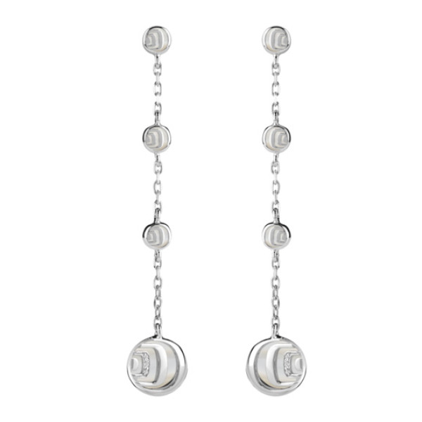 Earrings Damiani Damianissima.925 silver, diamonds, nacre (20045651) Earrings Damiani Damianissima.925 silver, diamonds, nacre (20045651)