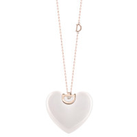 Necklace Damiani D.Icon, ceramics, pink gold, diamond (20059831) Necklace Damiani D.Icon, ceramics, pink gold, diamond (20059831)