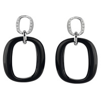Earrings Damiani D.Lace, white gold, diamonds, onyx (20054706) Earrings Damiani D.Lace, white gold, diamonds, onyx (20054706)