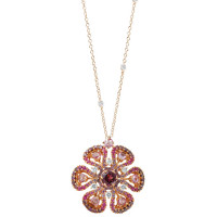 Pendant Damiani Ibisco, pink gold, diamonds, sapphires, rhodolite, amethyst (20056723) Pendant Damiani Ibisco, pink gold, diamonds, sapphires, rhodolite, amethyst (20056723)