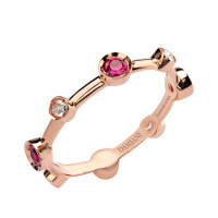 Ring Damiani Moon Drops pink gold, diamonds, rubies (20040731) Ring Damiani Moon Drops pink gold, diamonds, rubies (20040731)