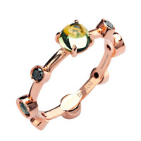 Ring Damiani Moon Drops pink gold, diamonds, peridot (20040723)
