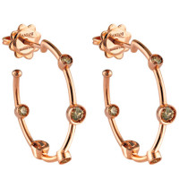 Earrings Damiani Moon Drops pink gold, diamonds (20040773) Earrings Damiani Moon Drops pink gold, diamonds (20040773)