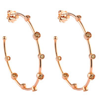 Earrings Damiani Moon Drops pink gold, diamonds (20040714) Earrings Damiani Moon Drops pink gold, diamonds (20040714)